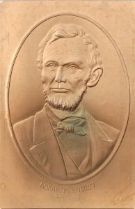 Deeply Embossed, Air -brushed, Abraham Lincoln,Old Postcard