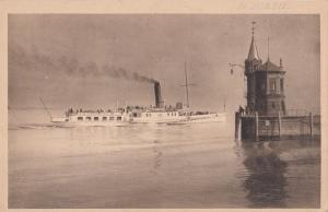 B80247 ship bateaux  konstanz am leuchtturm germany   front/back image