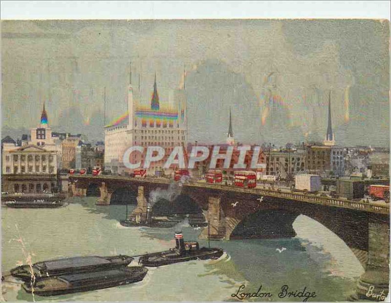 Postcard Old London Bridge Boat Peniche