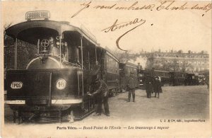 CPA PARIS Vecu. Rond-Point de l'Etoile Les tramways a vapeur (1244647)