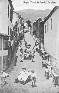 MADEIRA PORTUGAL~RAPID TRANSIT IN FUNCHAL POSTCARD