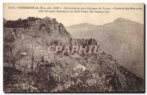 Old Postcard Gourdon AM Excursion to the Gorges du Loup Palace Road