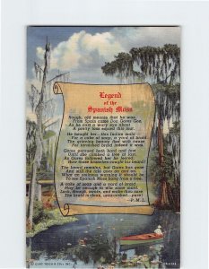 Postcard - Legend of the Spanish Moss - Florida