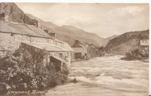 Wales Postcard - Gwynant River - Beddgelert - Caernarvonshire - Ref 122A