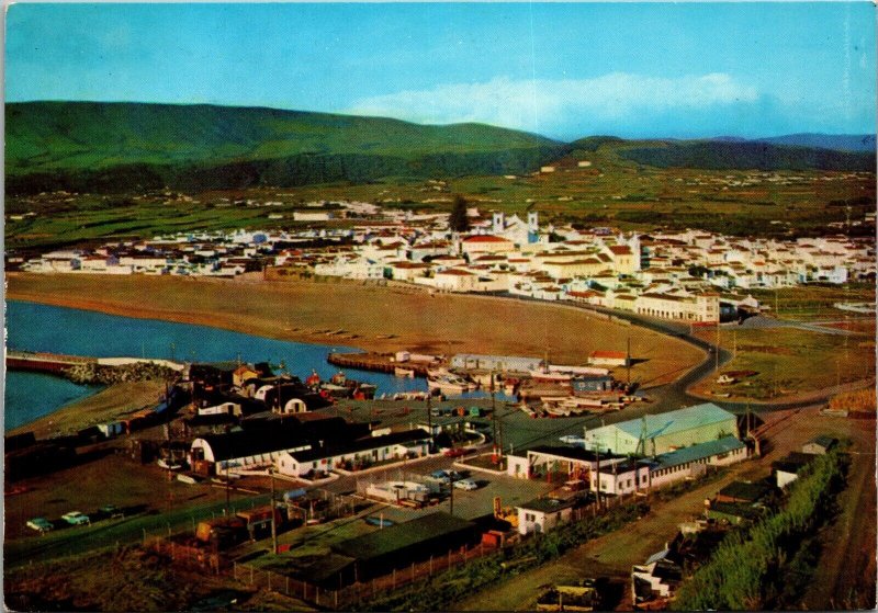 Vista Parcial de Praia da Vitoria Ilha Terceira Acores Portugal Postcard PC73