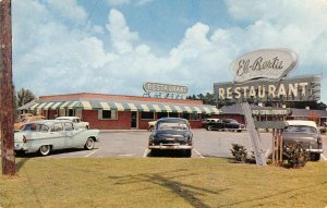 Wilmington, NC EL-BERTA RESTAURANT Roadside Diner 1950s Cars Rare Postcard