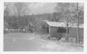 J75/ Williamsville Vermont RPPC Postcard c1950s Covered Bridge 195