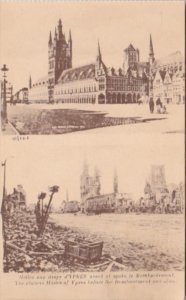 Belgium Ypres Halls Of Ypres Before & After Bombardment
