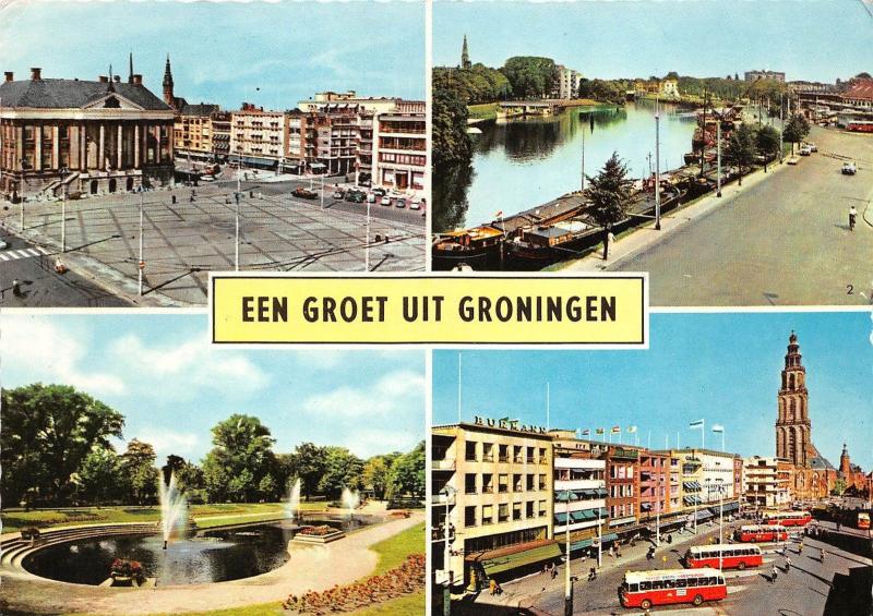 BG7173 een groet uit groningen bus  netherlands    CPSM 15x10.5cm