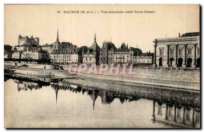 Saumur Old Postcard General view (North West coast)