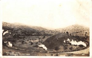 RPPC TEHACHAPI LOOP Southern Pacific Railroad Train Kern Co c1930s Vintage Photo