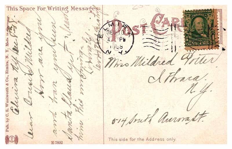 Postcard PANORAMIC SCENE Elmira New York NY AQ8806