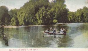 Iowa Boating At Storm Lake 1908