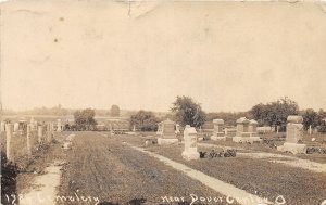 J71/ Dover Center Ohio RPPC Postcard c1910 Leiter Cemtery Scene 443