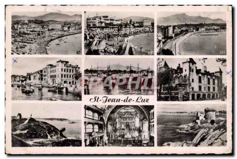 Modern Postcard Saint Jean de Luz The Beach and the Casino and the Beach Hous...