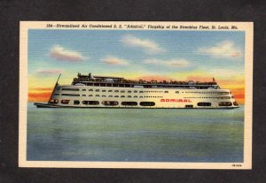 MO SS Admiral Steamer Steamship Ship Boat  St Louis Missouri Vintage Postcard US