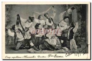 Postcard Old Siena Folklore Costumes Dances