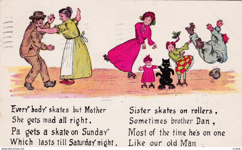 SKATING , 1907 ; Everybody Skates but Mother