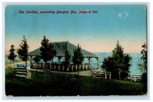 1923 The Pavilion Overlooking Georgian Bay Meadford Ontario Canada Postcard