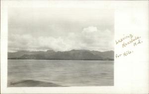 Hawaii HI Leaving Honolulu For Hilo c1910 Real Photo Postcard