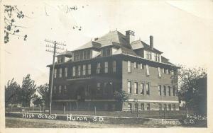 c1910 RPPC Postcard; High School, Huron SD Beadle County, Root Photo