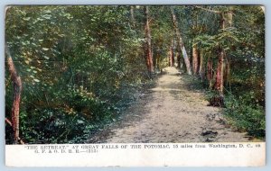 1911 THE RETREAT GREAT FALLS OF THE POTOMAC G F & OLD DOMINION RAILROAD POSTCARD