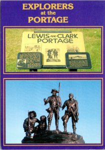 Lewis & Clark Portage Trail Site Marker Great Falls Montana POSTCARD