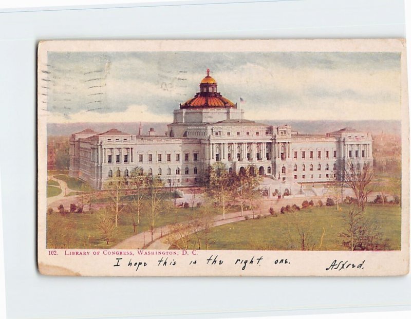 Postcard Library Of Congress, Washington, District of Columbia