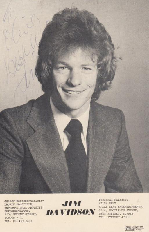 Jim Davidson Antique Management Company 1970s Hand Signed Photo