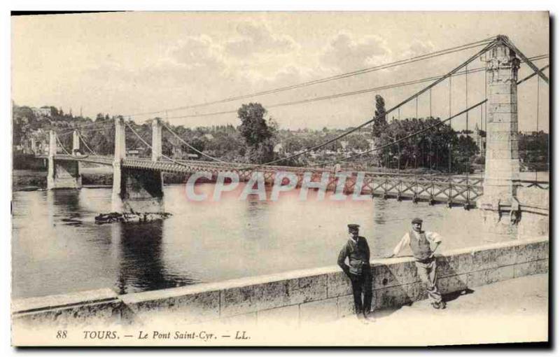 Postcard Old Bridge Saint Cyr Tours