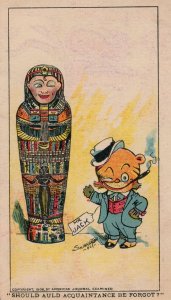 Russian Doll Egyptian Tomb Smoking Tourist Old Comic Postcard