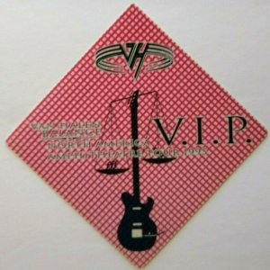 Van Halen Balance Backstage Pass VIP Original 1995 Eddie Guitar Hard Rock Art