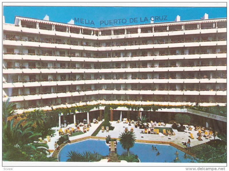 TENERIFE, Islas Canarias, Spain, PU-1985; Hotel Melia Puerto de la Cruz, Swim...