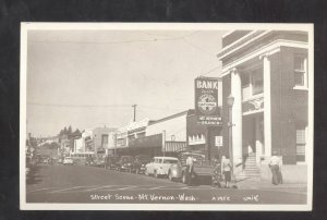 RPPC MOUNT MT. VERNON WQASHINGTON DOWNTOWN STREET SCENE REAL PHOTO POSTCARD