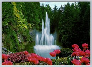 Ross Fountain, Sunken Garden,  Butchart Gardens, Victoria BC, 2008 Postcard