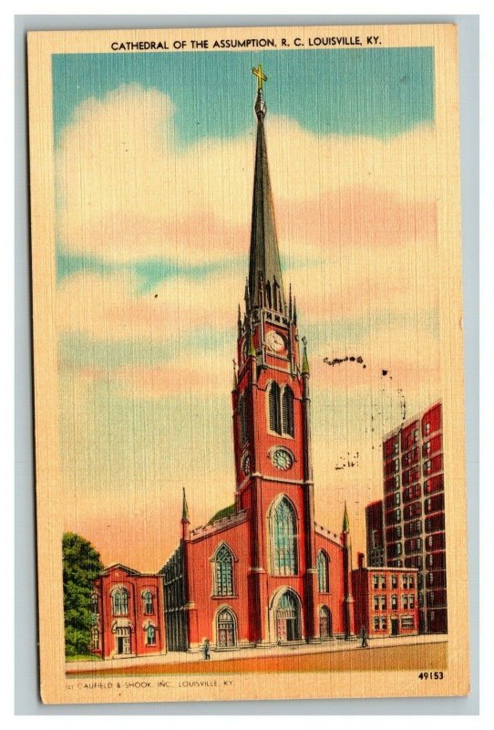 Vintage 1948 Postcard Cathedral of the Assumption R.C. Louisville Kentucky