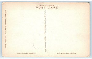 PALM SPRINGS, CA California ~ Handcolored SAND VERBENAS c1930s  Postcard