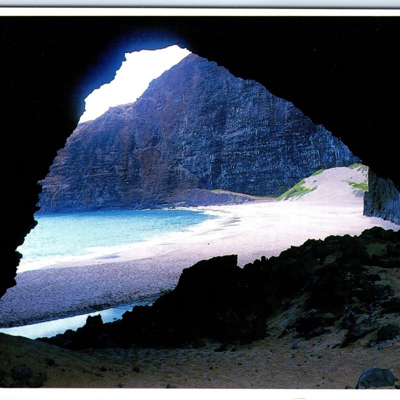 c1980s Napali Coast, HI Honopu Beach Arch Coastal Cove Inlet Chrome 4x6 PC M16