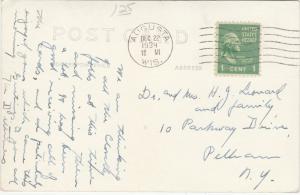 RPPC Lake Eau Claire - Augusta WI, Wisconsin - pm 1934