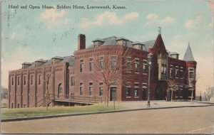 Postcard Hotel and Opera House Soldiers Home Leavenworth Kansas KS