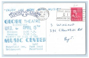 1953 The United States Navy Band on Nation's Capitol Advertising Cancel Postcard