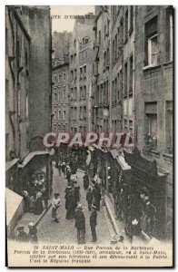 Postcard Old Saint Malo Street Porcon of Barbinais
