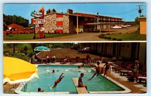 WINDSOR, Ontario Canada ~ PRINCETON MOTEL Roadside c1960s Swimming Pool Postcard