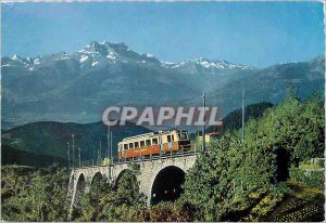 Modern Postcard Leysin Les Dents du Midi Funicular Railway