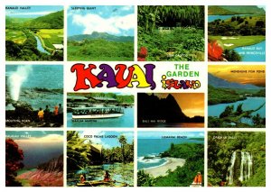 Multi View Kauai The Garden Island In HI Hawaii Postcard A667