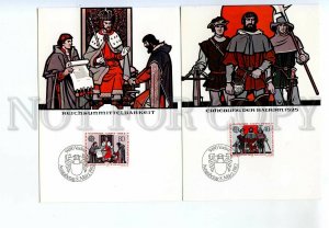 440821 Liechtenstein 1982 year set of First Day maximum cards Europa CEPT