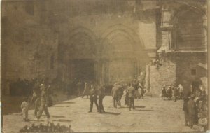 Israel Jerusalem Church of the Holy Sepulchre vintage photo postcard 