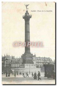 Old Postcard Paris Bastille Square