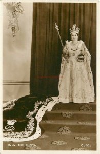 H.M. Queen Elizabeth II with Traditional Pomp, RPPC