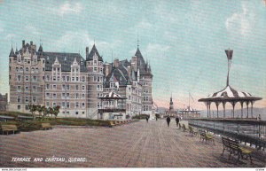 QUEBEC CITY, Quebec, Canada, 1900-1910s; Terrace And Chateau